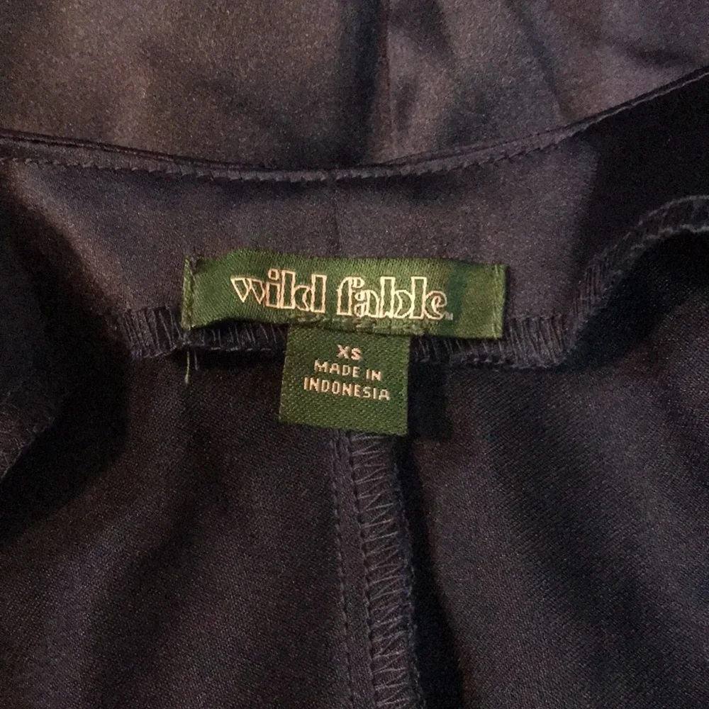 Wild Fable Bell Sleeve Scoop Tie Back Bodycon Mini Pleated Dress Navy | NWT! - Picture 9 of 9